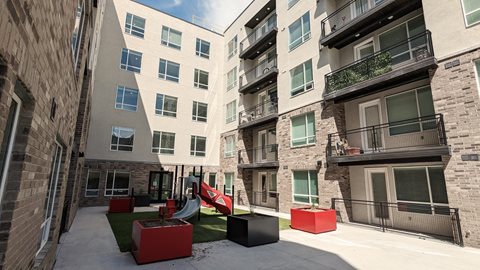 A view of the courtyard area